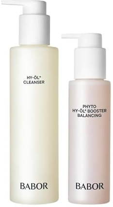 BABOR CLEANSING Set HY-ÖL und Phyto Balancing Duo för hudblandning, djup porrengöring med olja och växtextrakt, 2 st