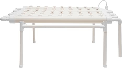 Kit di coltivazione idroponica sistema idroponico per la coltivazione di piante senza terra, kit con 54 siti, cesti per piante, 4 tubi PVC-U idroponico Site Grow Kit per piante, coltivazione, giardino