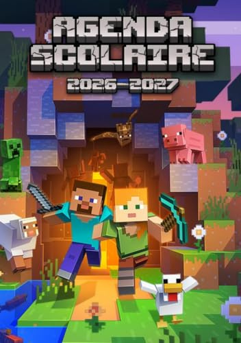 Agenda Scolaire 2026 2027: De Septembre à Août – Construis ta réussite, bloc après bloc – Organisateur Scolaire pour Garçons et Filles – Primaire, Collège, Lycée – Thème Gamer