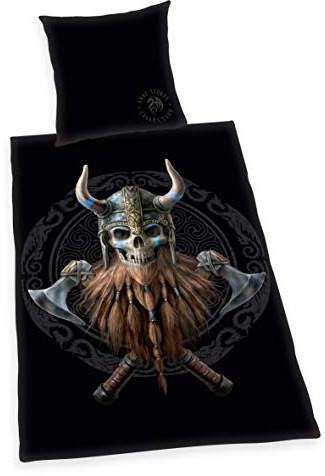 Herding Anne Stokes Bettwäsche-Set, Wendemotiv, Bettbezug 135 x 200cm, Kopfkissenbezug 80 x 80cm, Baumwolle/Renforcé