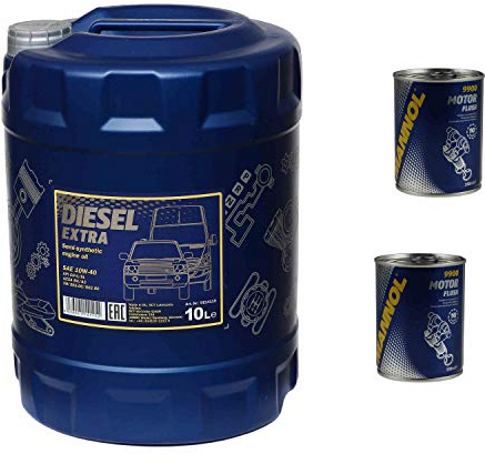 10L Motoröl MANNOL SAE 10W-40 DIESEL EXTRA 2xMotor Flush