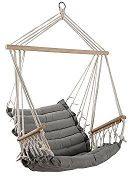 Ass Design Hängesessel Stoffsessel Schwebesessel Hängekorb Maly mit extrem gemütlichem 6cm dicken Sitzkissen und Armlehnen ohne Hängesesselgestell