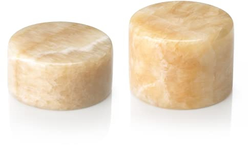 Auraglow marmor sten salt effekt stil LED stämningsljus, varm vit lampa med timerfunktion – perfekt för sovrum, vardagsrum eller kontor – liten och hög förpackning