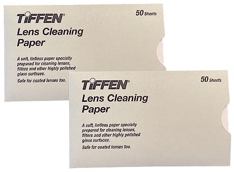 TIFFEN Lens Cleaning Tissues dubbelpack 2 x 50 stycken för objektiv och linser rengöringsdukar