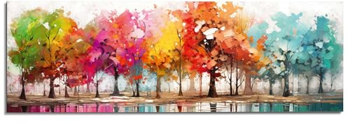 REINDERS Wandbild, Colour Forest, Wohnzimmer, Bilder, Wanddeko, Room Decor, MDF, Mehrfarbig, 52 x 156