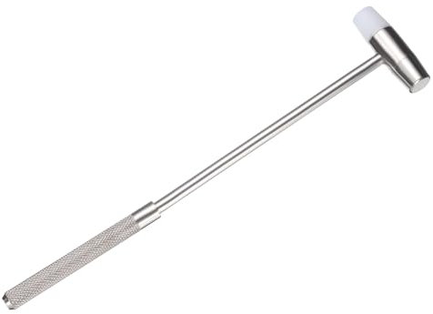 sourcing map Double Head Small Hammer 7.87 with Plastic and Metal Round Double Face Mini Mallet for Jewelry Watch Tuning Instruments DIY Handcraft