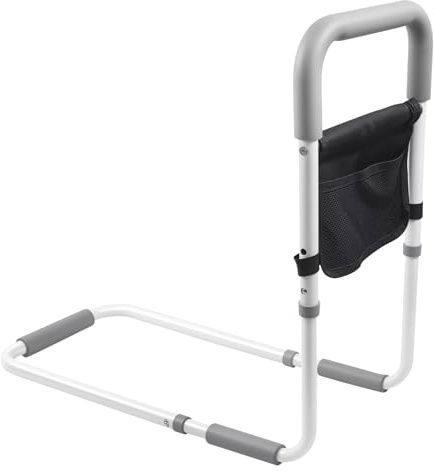 YedZen Adjustable Bed Rails for Elderly Adults with Storage Bag, Carbon Steel, 300 lbs Capacity, Fall Prevention Safety, Bed Grab Rail for Seniors, Handicap, Pregnant, Women