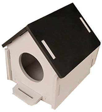 KJHFD Birdhouse Nature Friendly Handmade Pressure Treated Bird Hotel Garden Wild Pet Bird's Nest Box (Color Black, Size : 11×10×13cm)