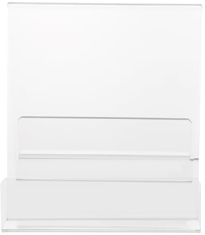 Abaodam Présentoir à Livres en Acrylique Transparent, Support Double Face Séparateur, Étagère pour Bureau et Bibliothèque, Organiseur pour Magazines et Documents A5
