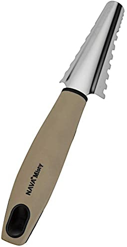 NAVA Fischentschupper Schuppenentferner MISTY aus Stahl spülmaschinenfest 22 cm