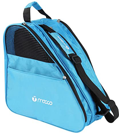 Getfitsoo Roller Skate Bag, Breathable Skate Bag with Adjustable Shoulder Strap, Zipper Pocket for Kids, Teenagers, Men and Women (Blue)