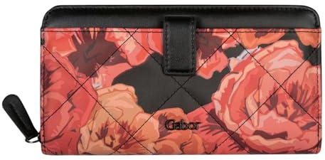 Gabor bags Natali Damen Geldbörse Portemonnaie Reißverschluss Groß Schwarz