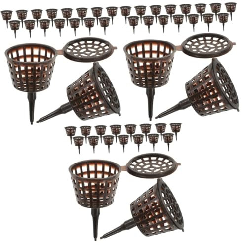 Yardwe 60 Pz Pomice Per Piante Vaso Di Orchidee Vasi Per Orchidee Contenitore Per Fertilizzanti Vegetali Andare Contenitori Con Coperchi Piantare Tazze Nutrizionali Orchidea Bonsai Cactus