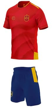 RFEF - Minikit Réplica Primera Equipación de la Selección Española de Fútbol - Camiseta y Pantalón de la Selección Española para niños - 100% Poliester - Equipación España Eurocopa 2024 - Talla 6