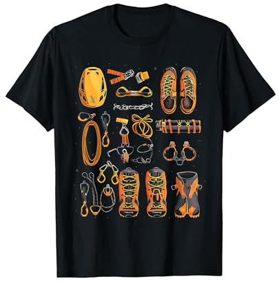 Vecteur de l'équipement d'escalade T-Shirt, Homme, Noir, M