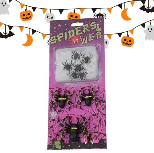 Spindelnät för Halloween-, Spindelnät för Halloween- Stark stretch, mjuk | Realistiska Lätt att forma, lätt, utomhusvisning, halloween inomhusationer, spindelation, teatercentrum, scenshower