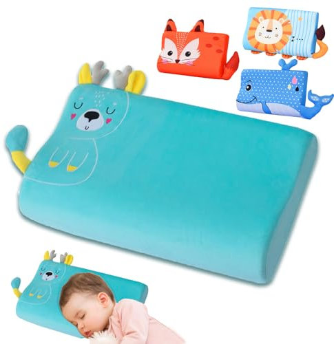Kinder Kissen Memory Schaum Kinderkopfkissen,Einzigartige Tiere Schlummerkissen Kinder,Eisseide-Kopfkissen Atmungsaktiv Und Hautfreundlich,Schlummerkids Kissen (Neue Wintermodelle)