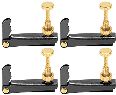 Violin Cello Fine Tuners 3/4 4/4 Strängverktygsersättning Instrumenttillbehör för Musikälskare (Svart)