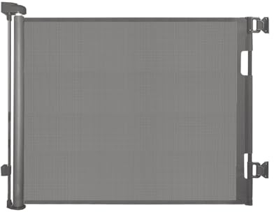 Barrière de Sécurité Rétractable pour Bébé et Animaux Chiens, Extensible de 0-140cm, Porte de Sécurité pour Escaliers, Couloirs et Portes – Utilisation Intérieure et Extérieure gris