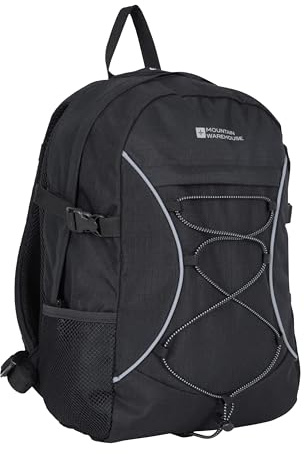 Mountain Warehouse Bolt 18L Backpack - Ripstop Rucksack, Compression Straps Bag - For Travelling Black