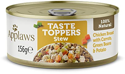 Applaws 100% Naturale – Cibo Umido per Cani, Pollo con Verdure in Spezzatino, Senza Cereali, 12 x 156g Lattine
