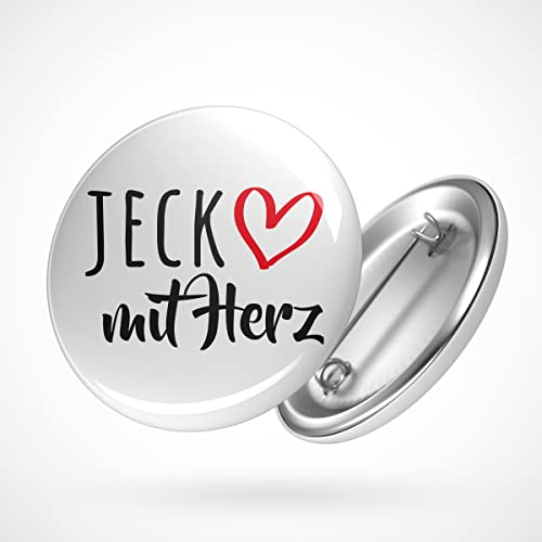 Huuraa Button Jeck mit Herz Ansteck Pin 59mm mit Motiv für die tollsten Menschen Geschenk Idee für Freunde und Familie
