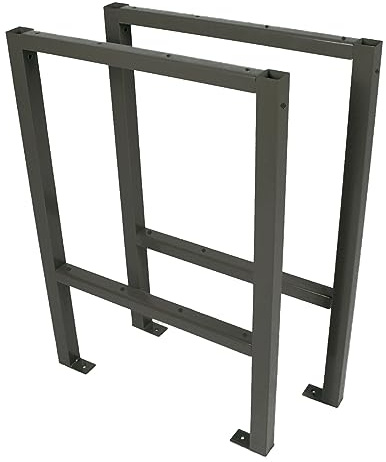 TRUTZHOLM 1x Paar Werktischuntergestell für Werkbank max. Traglast von 200kg in der Farbe Anthrazit (Anthrazit)