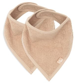 Jollein Lot de 2 bavoirs bandana env. 37 x 24,5 cm Biscuit | 029-867-00103