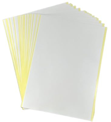 Double Sided Adhesive Sheets, 10 Sheet A4 White Self-Adhesive Tape Sheets for DIY Arts Crafts, Double Sided Tape for Gift Wrapping, Clear Sticky Strong Adhesive Tap Sheets for Photo Albums Making