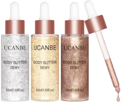 UCANBE Highlighter Liquide Hydratant Illuminateur de Teint Maquillage Highlighter Comme Cadeau de Saint-Valentin (3 Couleurs)