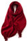 KARMA.DIEM Cashmere Merino Mix - Super Weicher XXL Schal - 180x65cm - Made in Spain - Unisex - Pashima/Stola/Extra Breit für Mann & Frau (Dunkelrot)