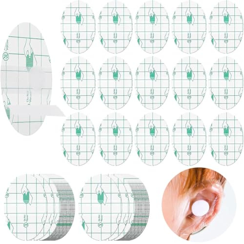 KOLZEMV tapones oidos natación,60 PCS Apones Oidos Natación para niño,Pegatinas Desechables Impermeables para los Oídos con Tapones para los Oídos de Algodón,Impermeables Para El Oído Nadar Y Bañarse