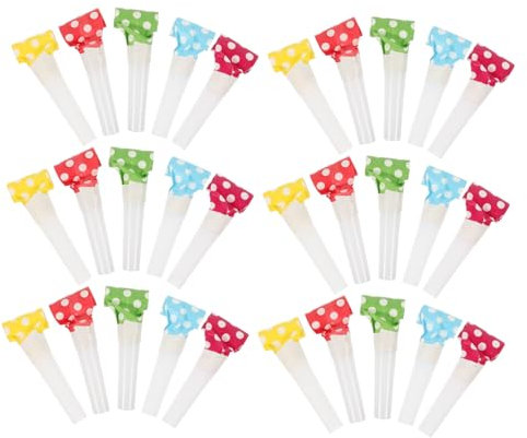 BESTonZON Krachmacher Spielzeug 30pcs Jungen Und Mädchen Party Bunte Dot Horn Trompete Abs Material Für Partys
