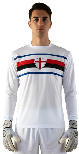 Footex Maglia Portiere Calcio Calcetto MOD. Tipo Sampdoria Bianca