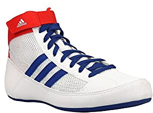 adidas Men's HVC Wrestling Shoes, White/Royal/Red, 7