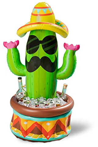 JOYIN 36/91,4 cm Cactus Gonflable avec Chapeau Sombrero pour Fiesta, Cinco de Mayo Party Supplies, Gonflable, Pool Party Décoration