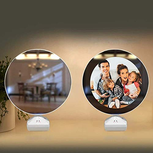 Personalisierter Led Schminkspiegel mit Eigenem Foto Bedrucken mit Licht Beschleuchtung Kosmetikspiegel Bild Selbst Gestalten Tisch Deko Geschenk Weihnachten Neujahr Geburtstag Freund Kinder Mutter