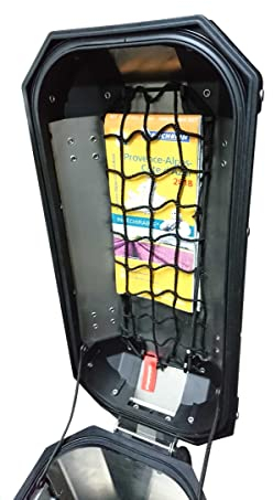 TrunkExpert Kofferraumnetz kompatibel mit GIVI Trekker Outback 37 l und Trekker Dolomiti - Seitenkoffer - Netz – Motorradkoffer – Gepäcknetz – Kofferraum Netztasche - Schwarz