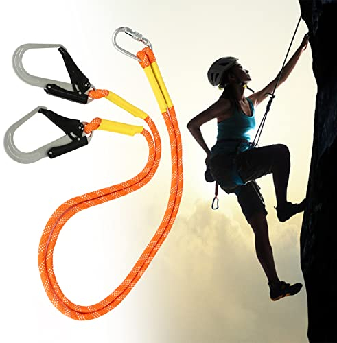 MENAYODA Protezione anticaduta, corda di sicurezza, cintura di sicurezza professionale, per alpinismo, lavori di grande altezza (1,6 m) (A)