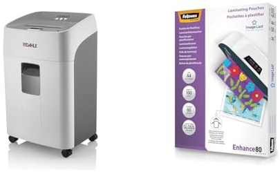 Dahle ShredMATIC 300 P4 Aktenvernichter Autofeed & Fellowes Laminierfolien A4 ImageLast, 80 Mikron, 100 Stück