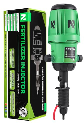 NEWTRY Iniettore per fertilizzante per irrigazione a goccia, pompa proporzionale regolabile 0,2 ~ 2%, pompa dosatrice ad acqua NPT da 3/4 per giardino, irrigazione e sistema idroponico, fattoria
