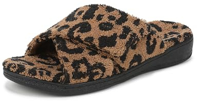 Vionic Womens Relax II Mule Slippers with Arch Support Brown Leopard UK 6 Medium Fit