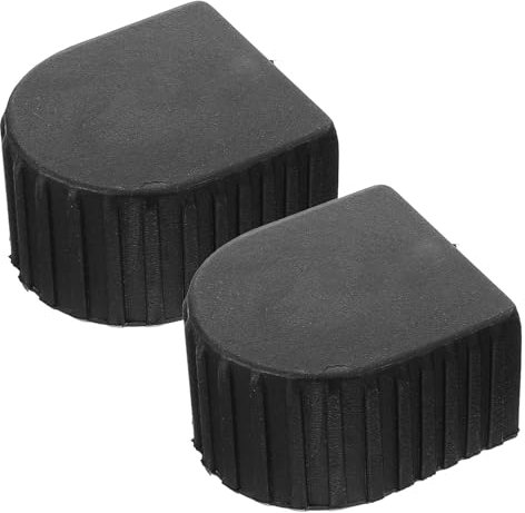 Didiseaon Aluminum Alloy Telescopic Ladder End Caps Ladder Plastic Protector Covers Thickened Stabilizer Caps for Home 2pcs Black