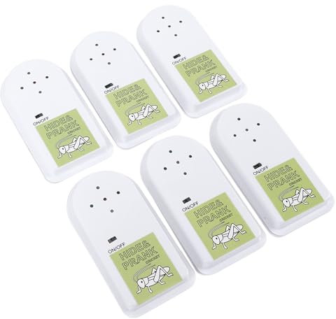 Oreilet 6pcs Divertente Produttore di Rumore di Cricket, Fastidioso Scherzo di Schermatura con Suono Realistico Chiaro, Facile - Trova Dispositivo e Supporto Adesivo, 4 Suoni di Cricket per Adulti e