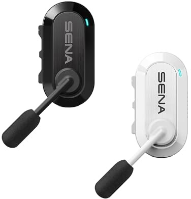 Sena BiKom 20 Ultimate Cycling Communication System, Lightweight - Weighing Only 20 Grams (White/Black, Dual Pack)