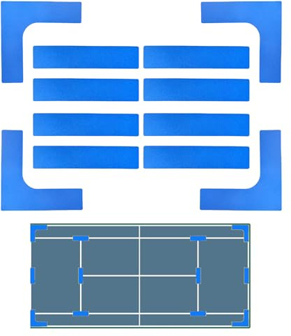 DzpKrka Field Marking Set | Portable Marking Set for Pickleball Court Outdoor | Non-Slip Portable Tennis Sports Marking Accessories for School Sports Hall Park Lawn Training Garden