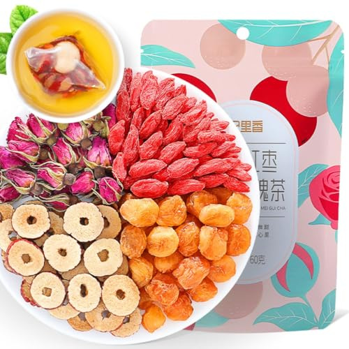 SUMMATE-Premium Wellness Tea | Rose & Goji Berry Tea | 60g/2.12oz Flower & Fruit Tea | Beauty & Glow Herbal Tea