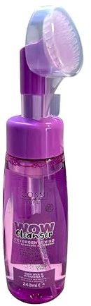Mousse Detergente Viso Uva e Vitamina C 240ml con Spazzola Esfoliante Integrata – Schiuma Detergente Purificante, Illuminante e Anti-Impurità per Tutti i Tipi di Pelle