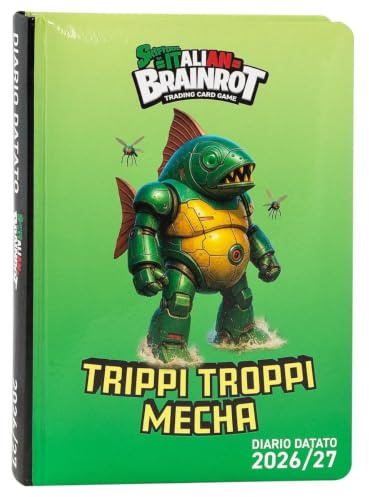 Skifidol Italian Brainrot Agenda scolaire 2026-2027, 12 mois, couverture rembourrée, 320 pages imprimées en couleur et graphiques Skifidol, format standard 13 x 17,8 cm