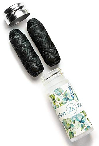 Zahnseidenkampagne Vegane Bambus - Polyester Natur Bio Zahnseide ohne Plastik Gewachst mit Aktivkohle - Nachhaltig, Umweltfreundlich, Nachfüllbar im Glasflakon - Zero Waste Leben (Gläschen + 2 x 30 m)